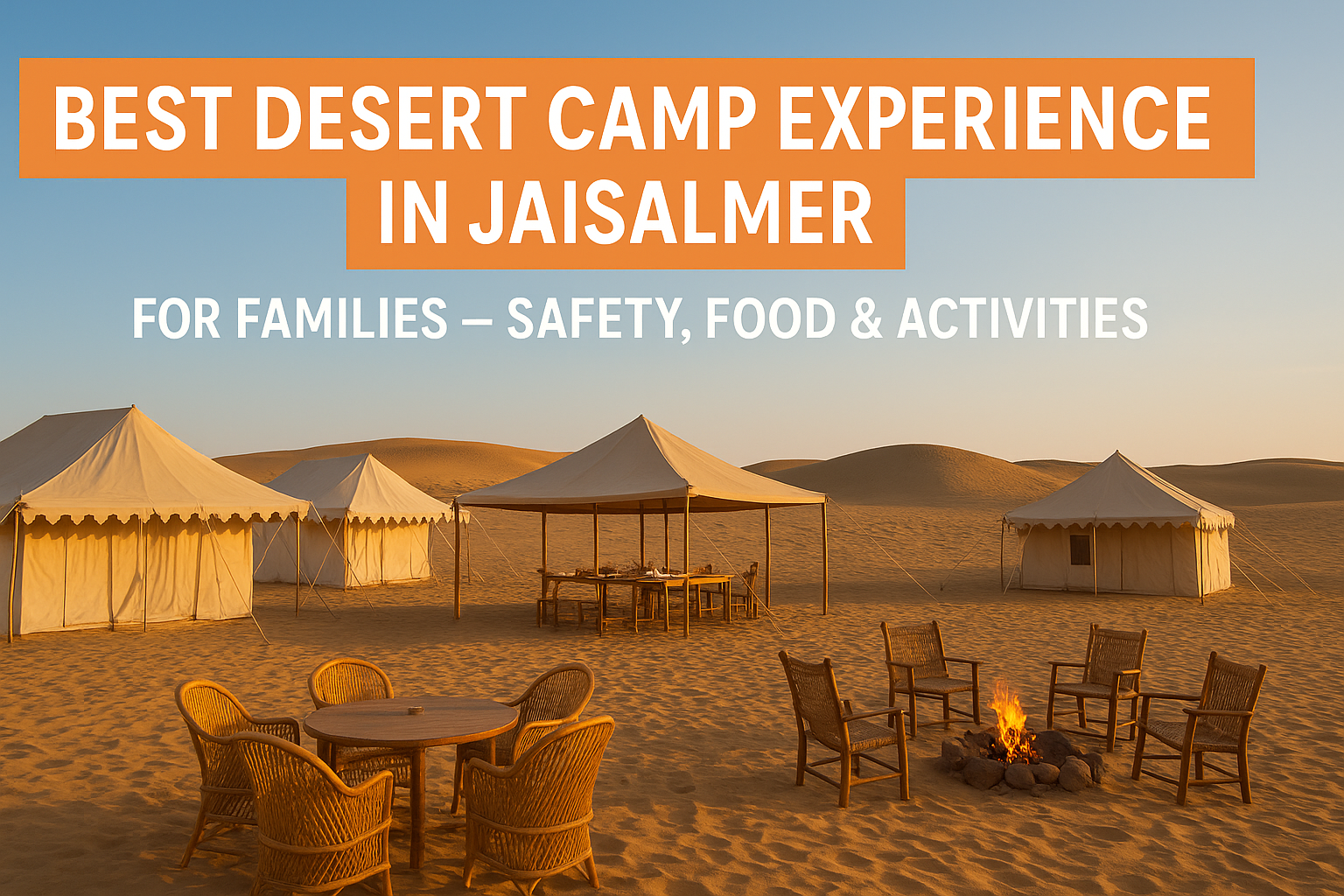 Best desert camp experience in Jaisalmer for families with safe stay, food and activities.