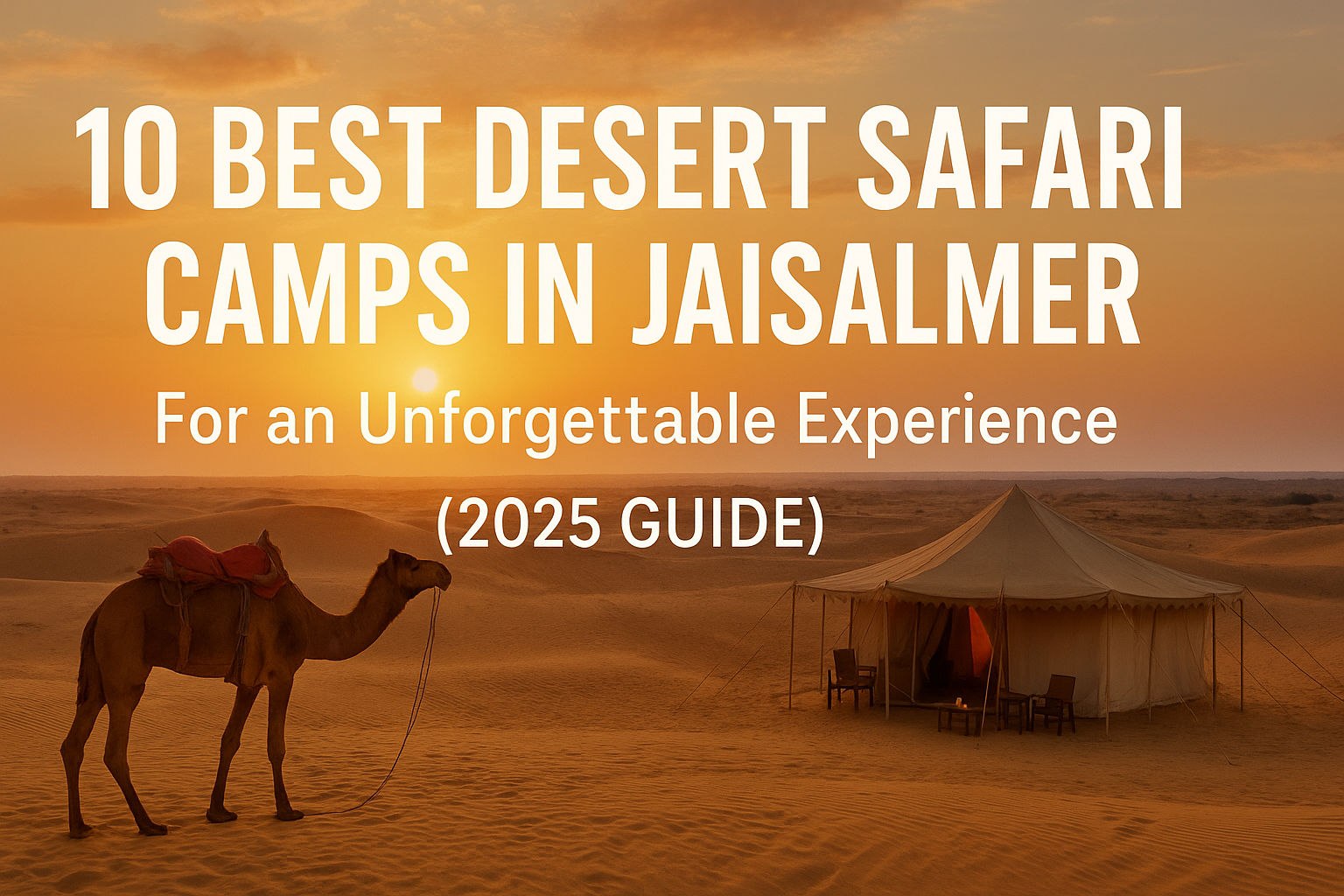 Top 10 desert safari camps in Jaisalmer with luxury tents, jeep safari, camel rides, and folk shows – Shourya Desert Camp